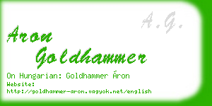 aron goldhammer business card